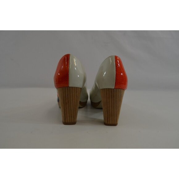 SacHelle Open Toe Heels Red White Blue Women's EU Size 39.5 - Picture 4 of 8